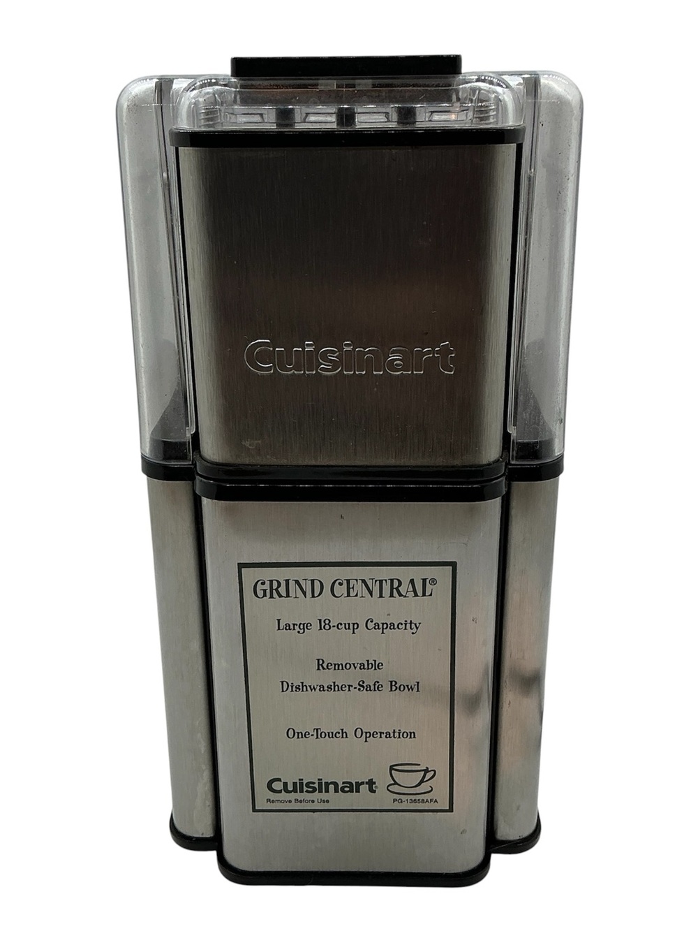 Working Cuisinart Grind Central Coffee Grinder 18 Cup Capacity Dcg-12BC